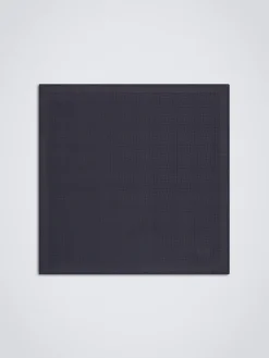 Midnight and navy blue silk pocket square