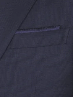 Midnight and navy blue silk pocket square