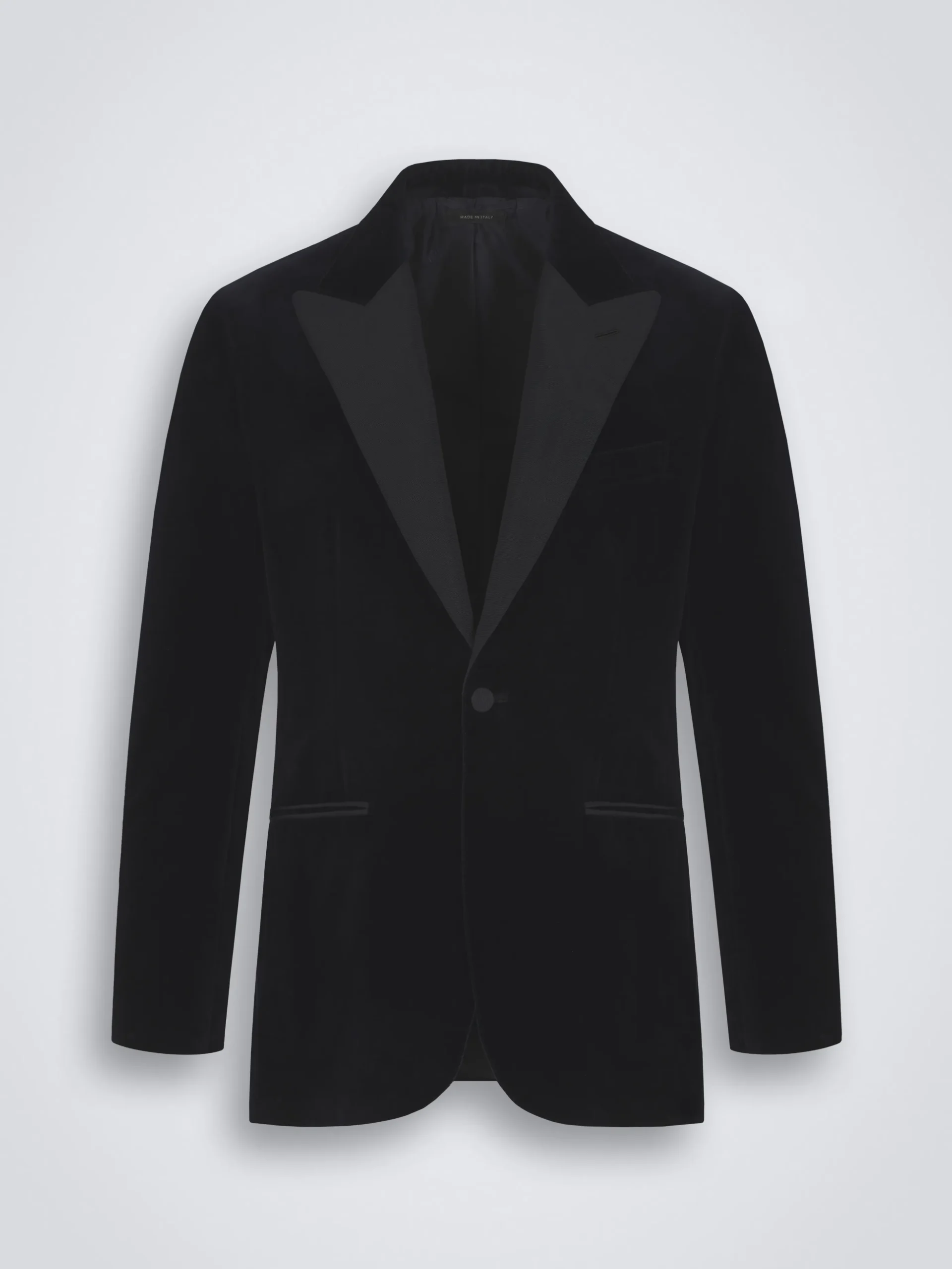 Midnight blue cotton velvet Virgilio evening jacket