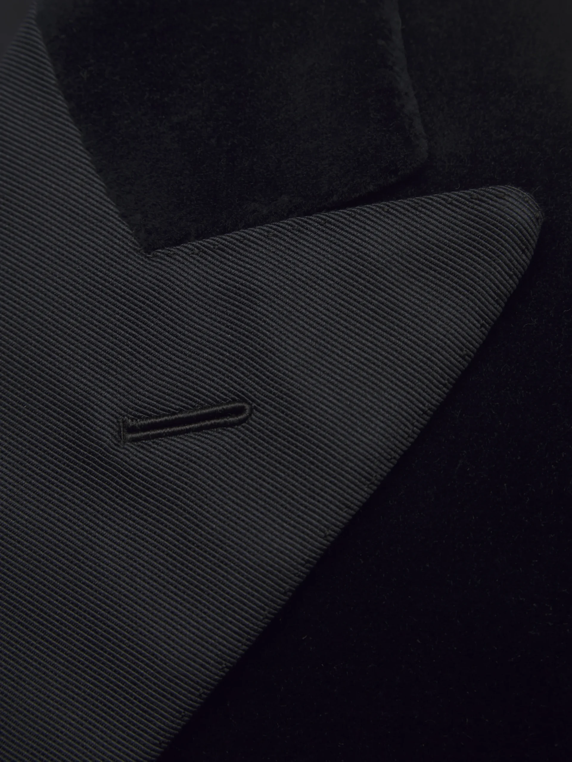 Midnight blue cotton velvet Virgilio evening jacket