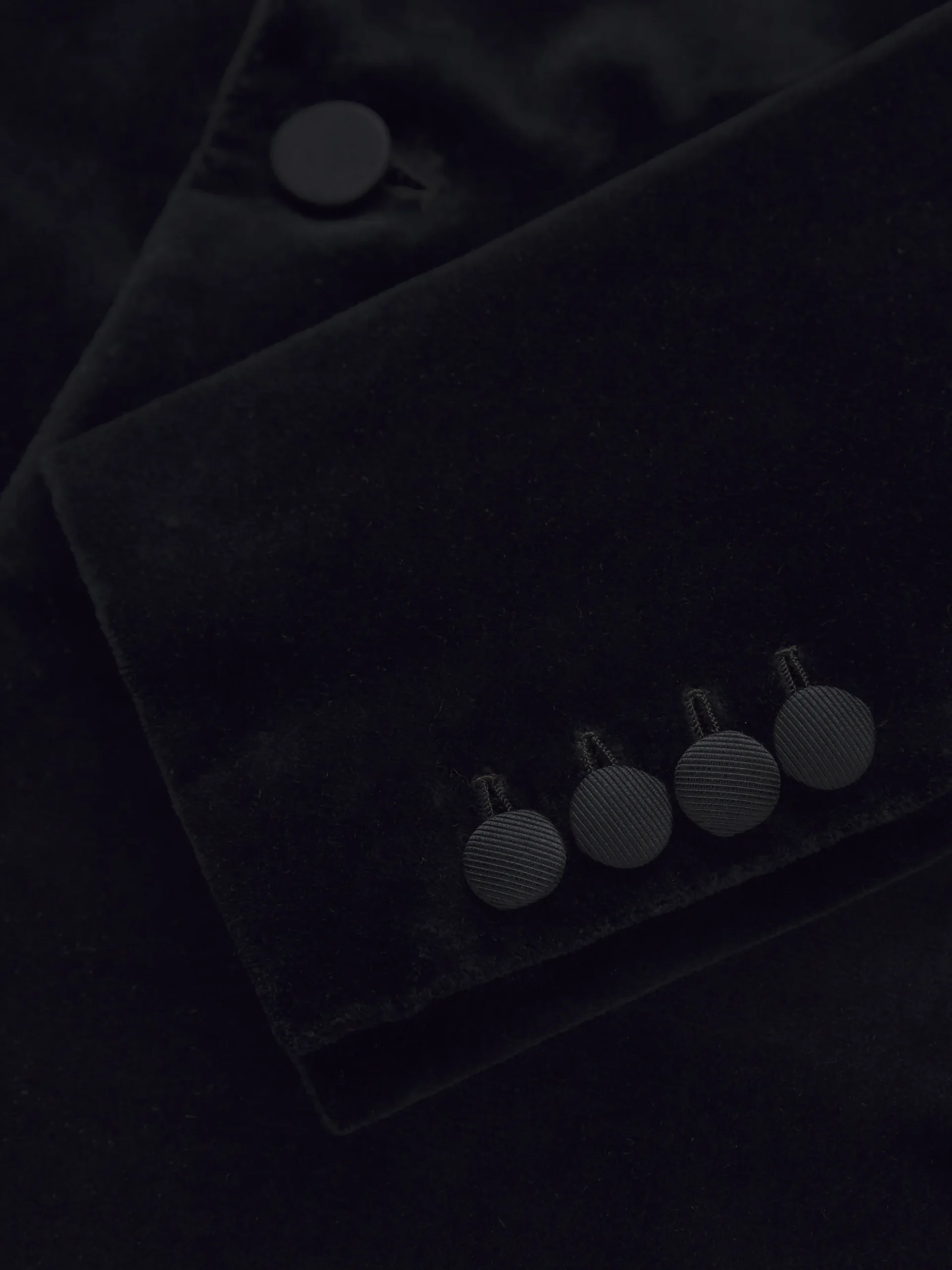 Midnight blue cotton velvet Virgilio evening jacket