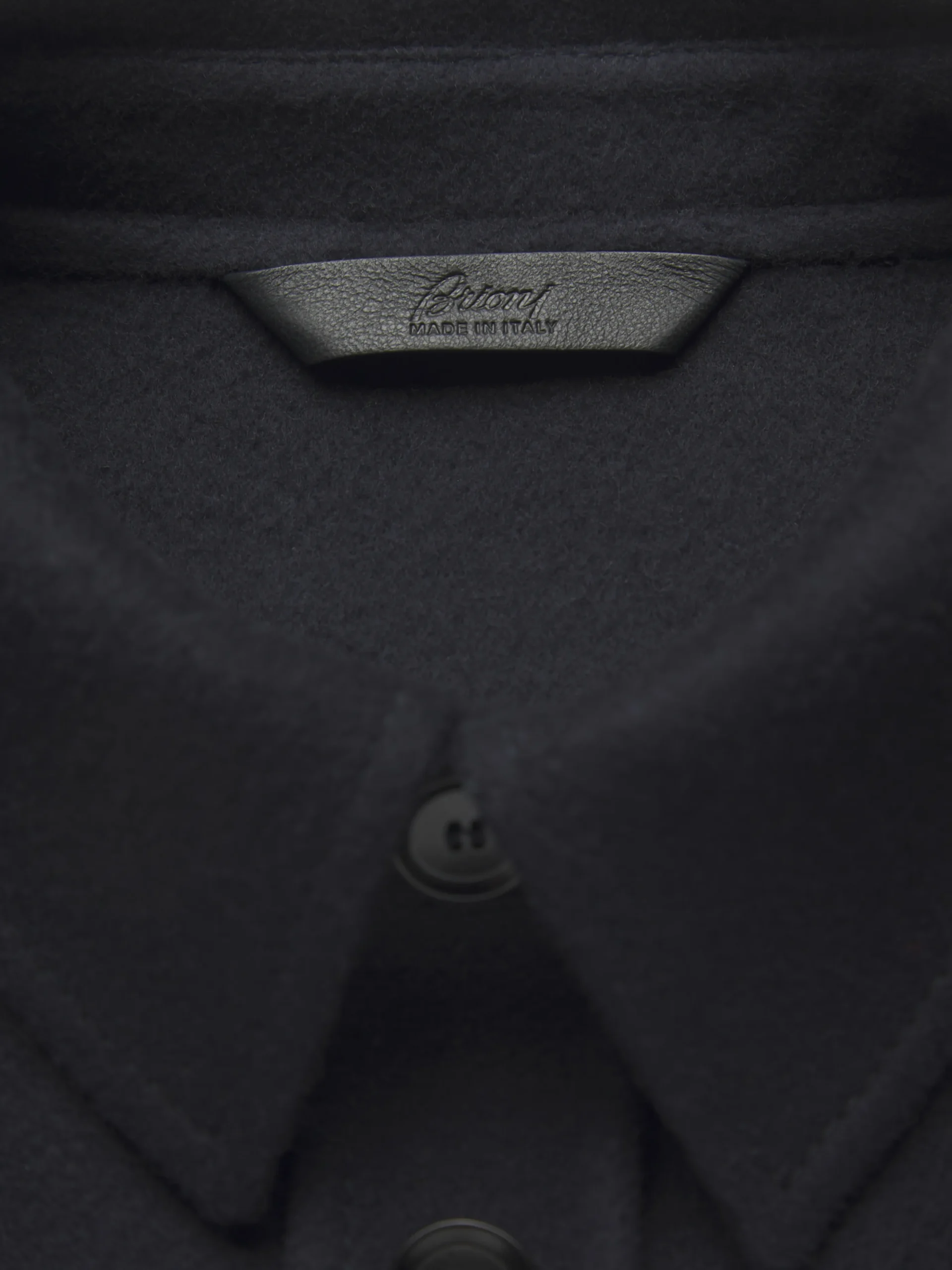 Midnight blue double-splittable wool and cashmere Vagabond overshirt