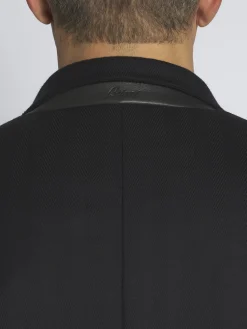 Midnight blue herringbone Super 180's wool Brera jacket