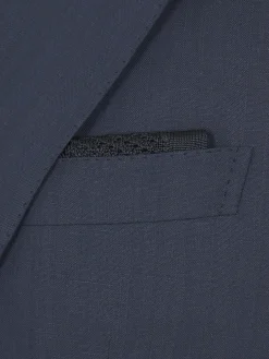Midnight blue knitted silk pocket square