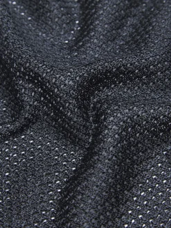 Midnight blue knitted silk pocket square