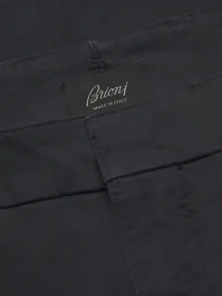 Midnight blue organic stretch cotton Pienza trousers