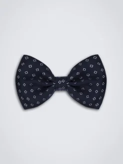 Midnight blue silk bow tie