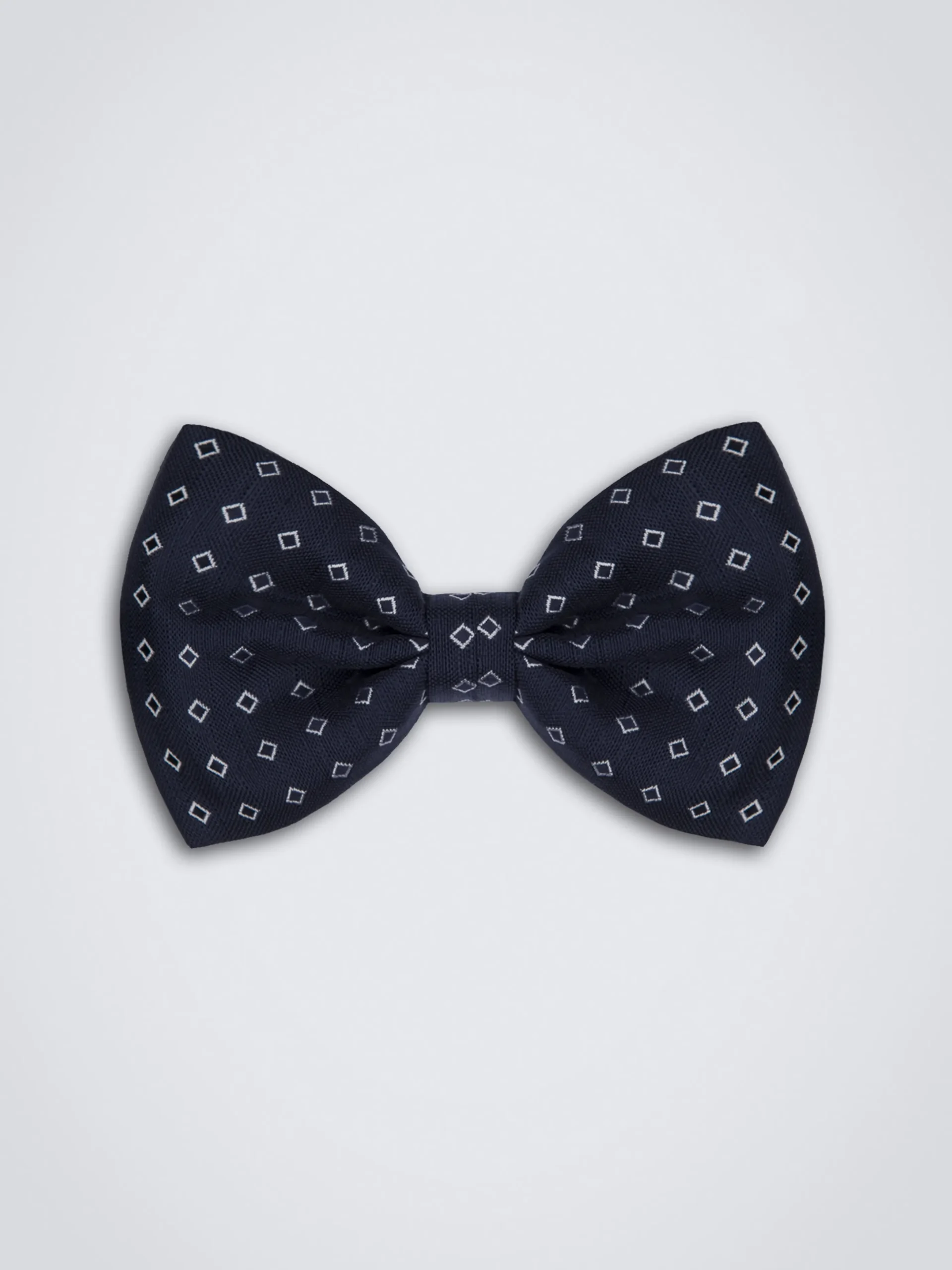 Midnight blue silk bow tie