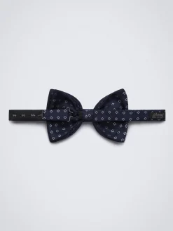 Midnight blue silk bow tie