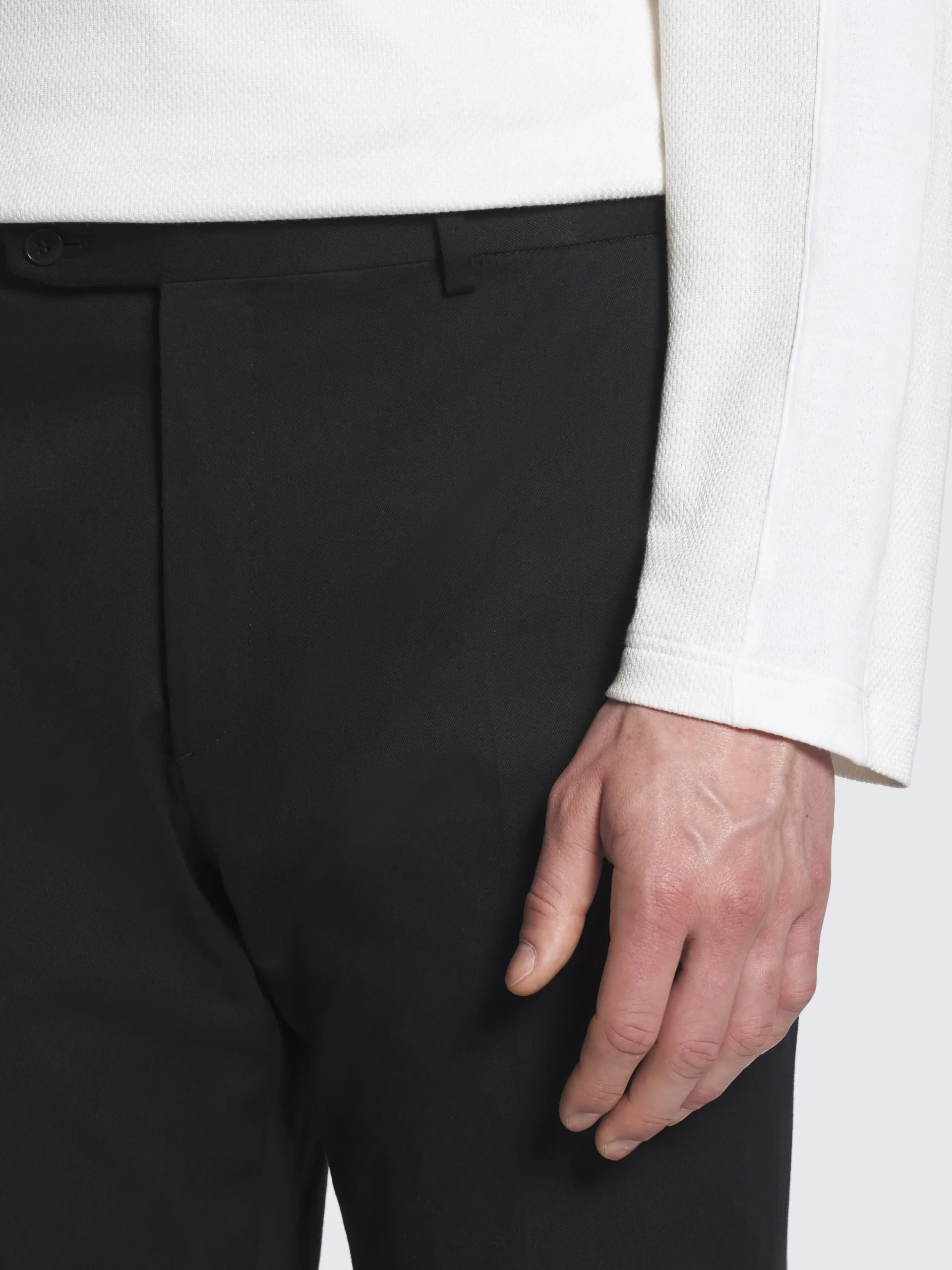 Midnight blue stretch cotton gabardine Journey trousers