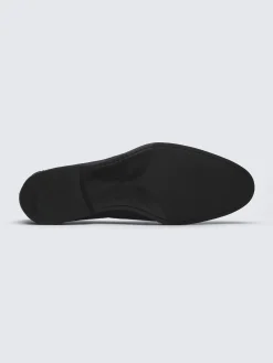 Midnight blue suede Appia penny loafers