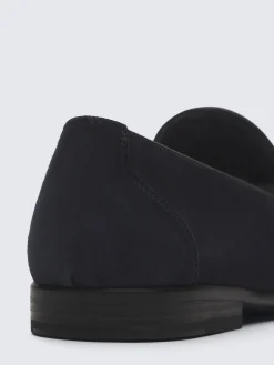 Midnight blue suede Appia penny loafers