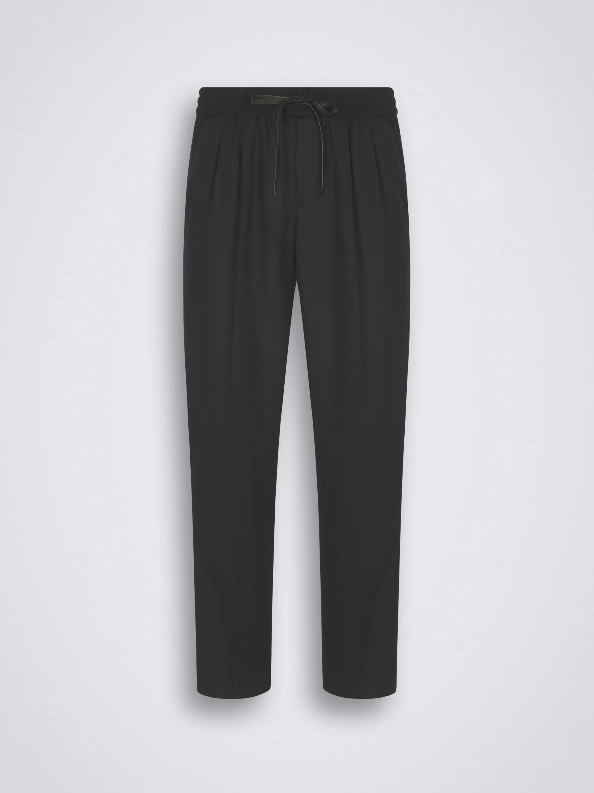 Midnight blue Super 180's herringbone wool Torino trousers
