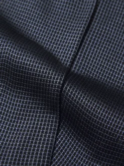 Navy and light blue micro motif cotton and silk socks