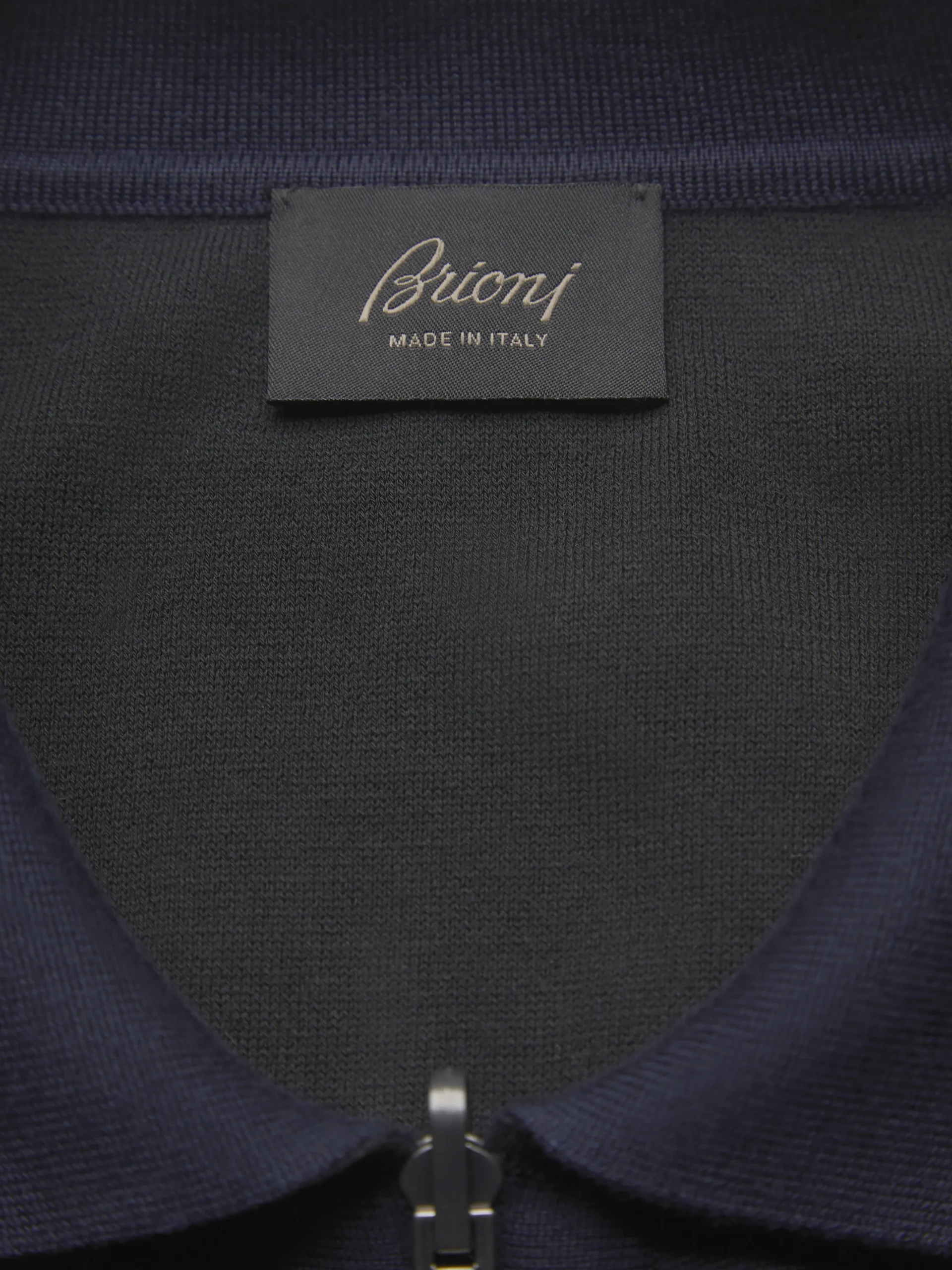 Navy blue cashmere, silk and cotton blouson