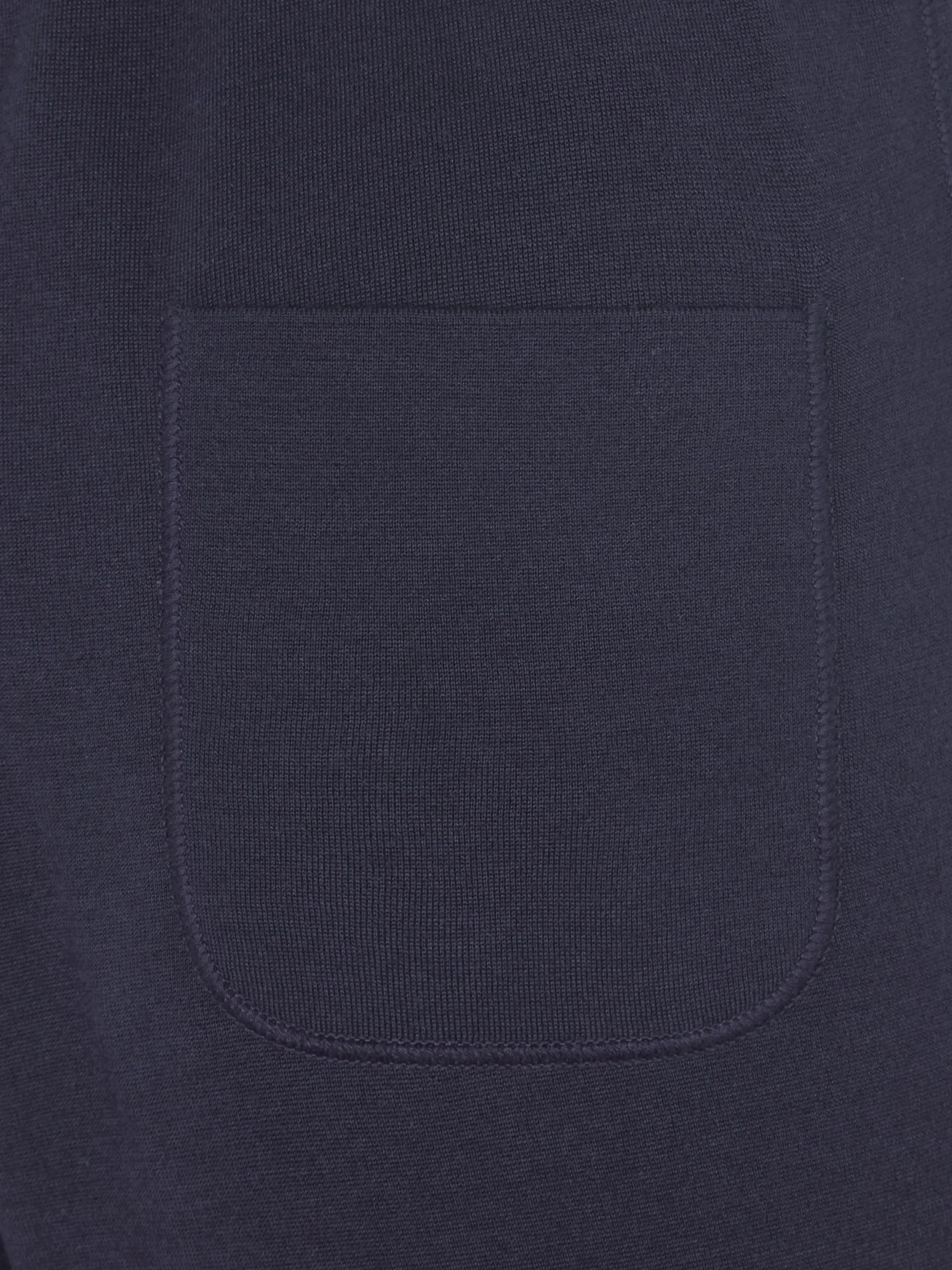 Navy blue cotton, cashmere and silk knit trousers