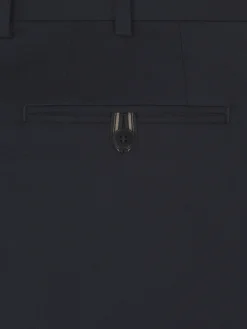 Navy blue cotton gabardine Journey trousers