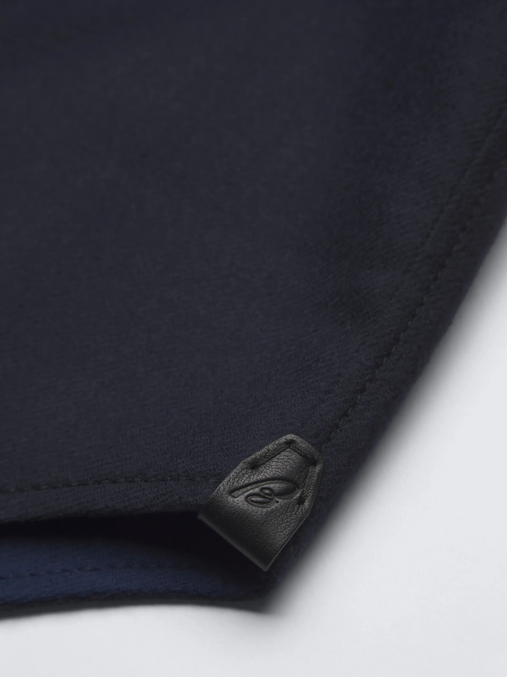 Navy blue double-splittable wool Vagabond overshirt