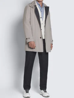 Navy blue perforated suede bomber