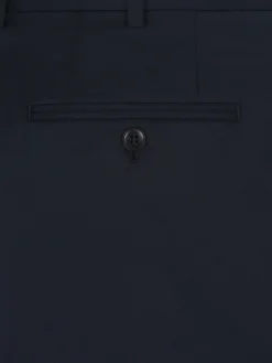 Navy blue Sea Island cotton twill Tigullio trousers