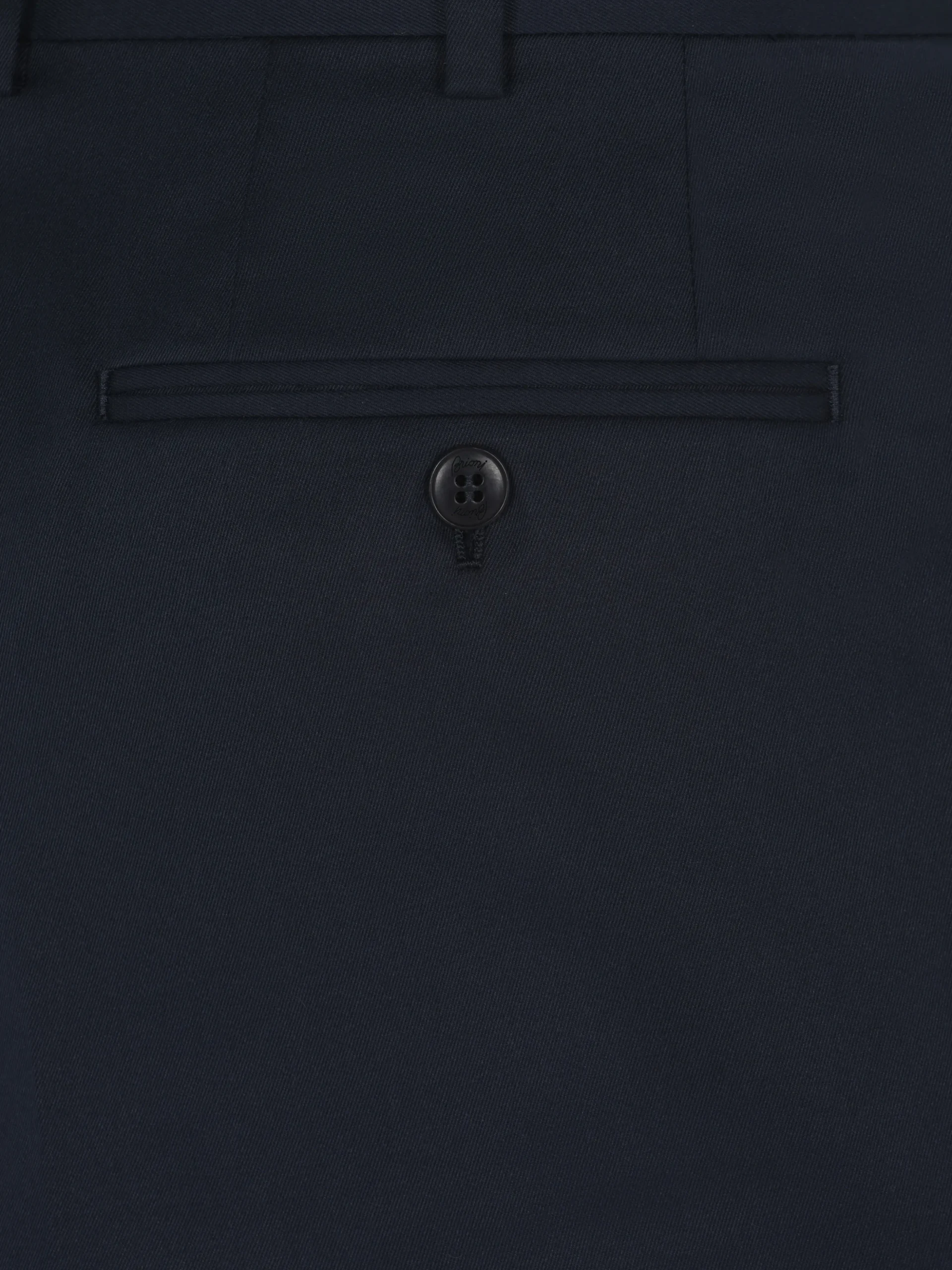Navy blue Sea Island cotton twill Tigullio trousers