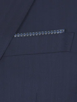 Navy blue silk pocket square