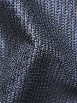 Navy blue silk pocket square