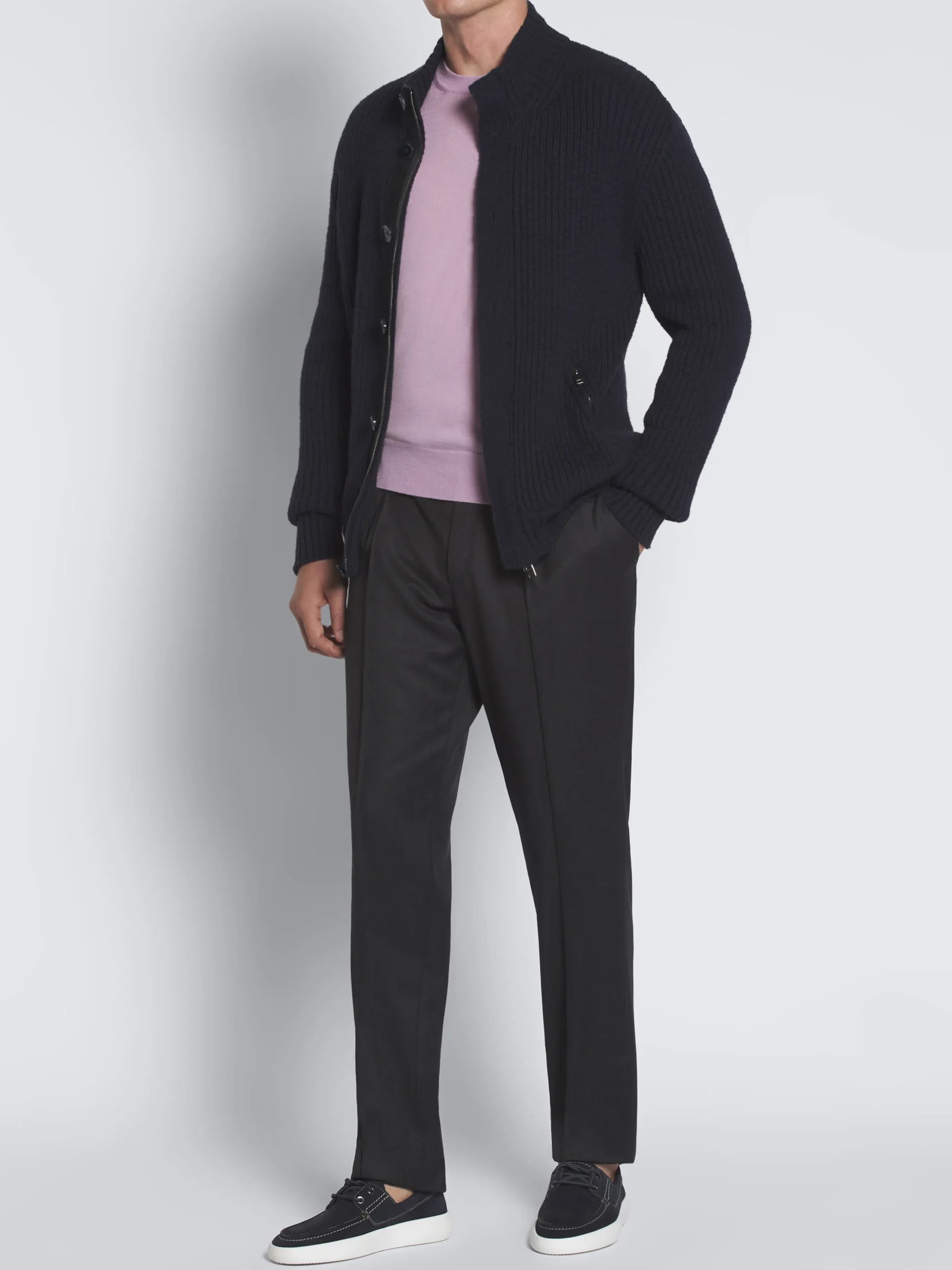 Pink cashmere and silk T-shirt