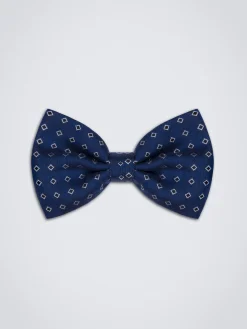 Royal blue silk bow tie