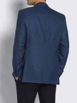 Royal blue vicuña, cashmere and silk Ravello jacket