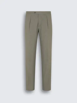 Sky blue cotton and cashmere Capri collar shirt
