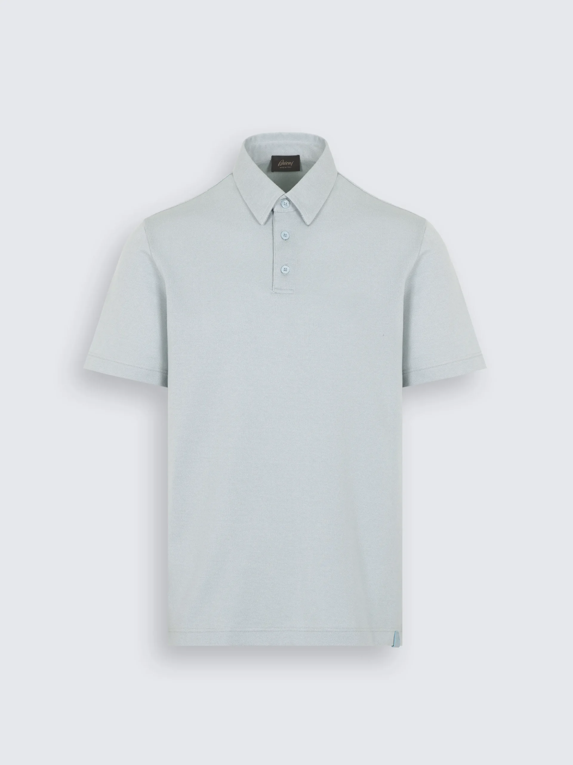 Sky blue cotton piqué polo
