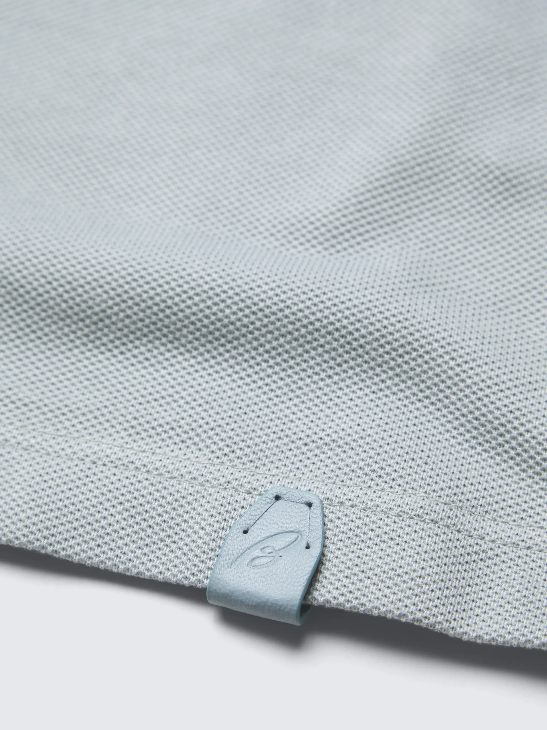 Sky blue cotton piqué polo