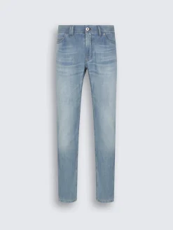 Sky blue cotton selvedge denim Meribel jeans