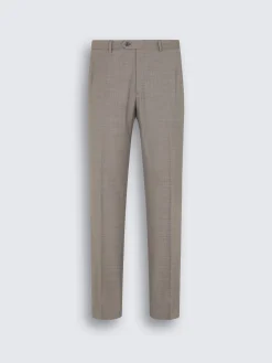 Taupe Super 130's wool sharkskin Tigullio trousers