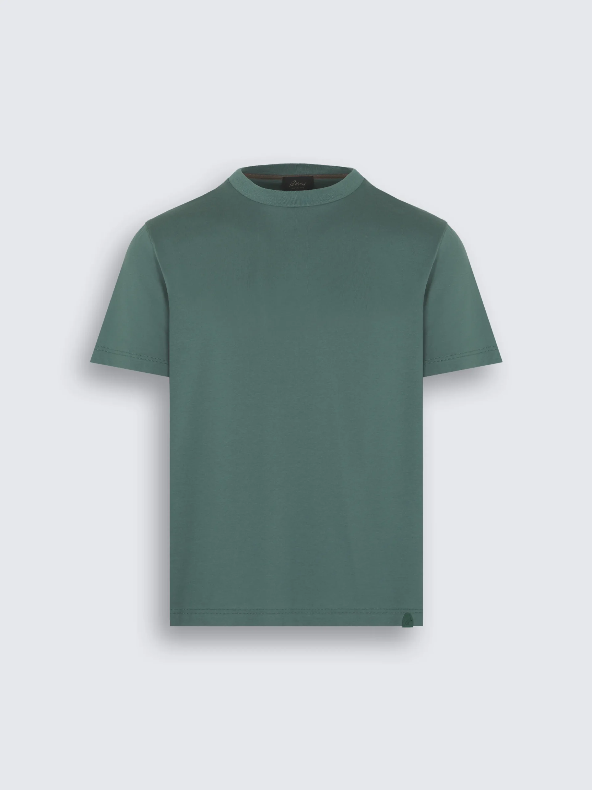 Teal green gassed organic cotton T-shirt