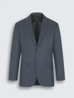 White and light blue striped organic cotton formal shirt