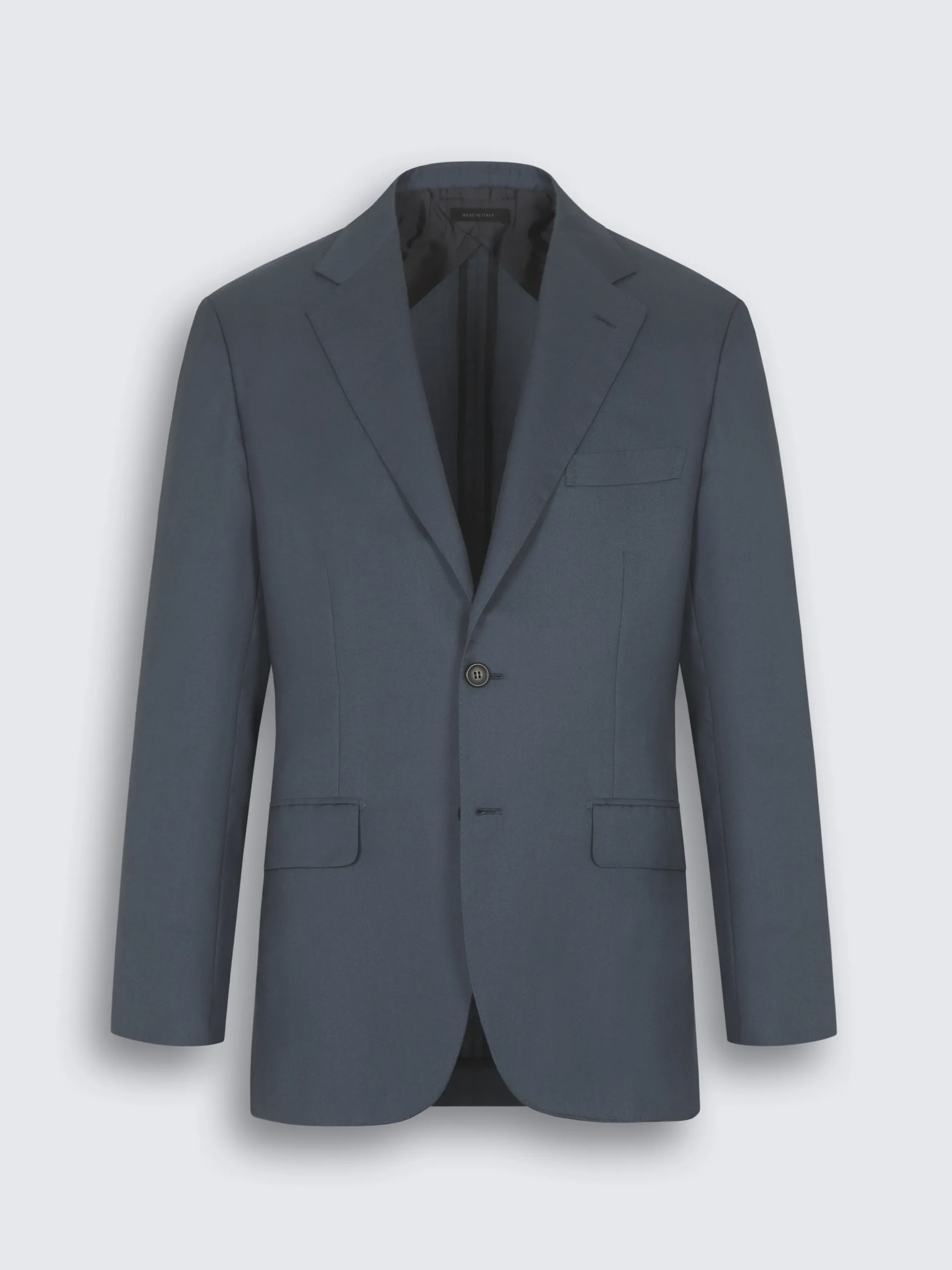 White and light blue striped organic cotton formal shirt