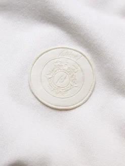 White cotton, silk and cashmere vest