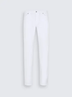 White organic cotton gabardine Meribel trousers