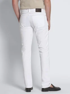 White organic cotton gabardine Meribel trousers