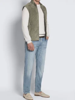 White organic cotton gabardine Meribel trousers